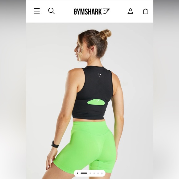 Gymshark Sweat Seamless Midi Tank in Black - Picture 2 of 5